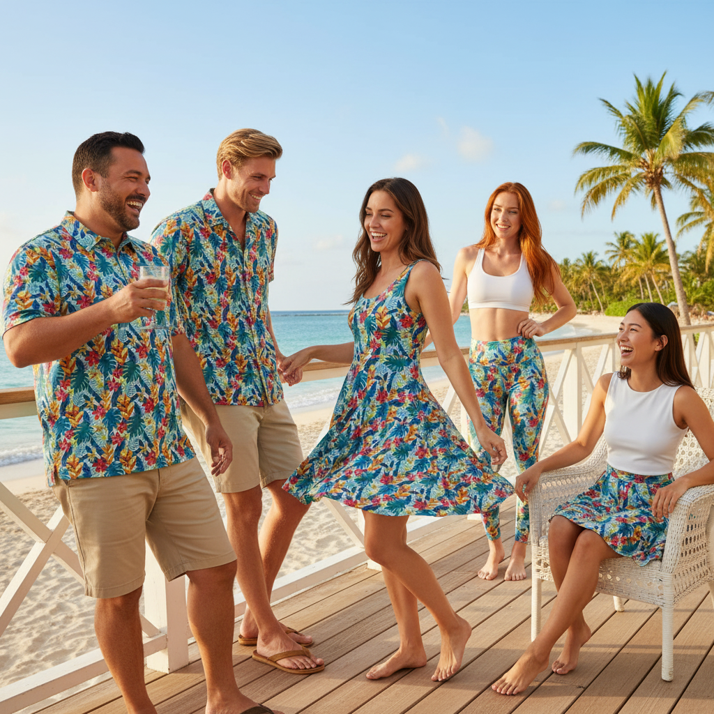 Tropical Beach Flowers - Group v3