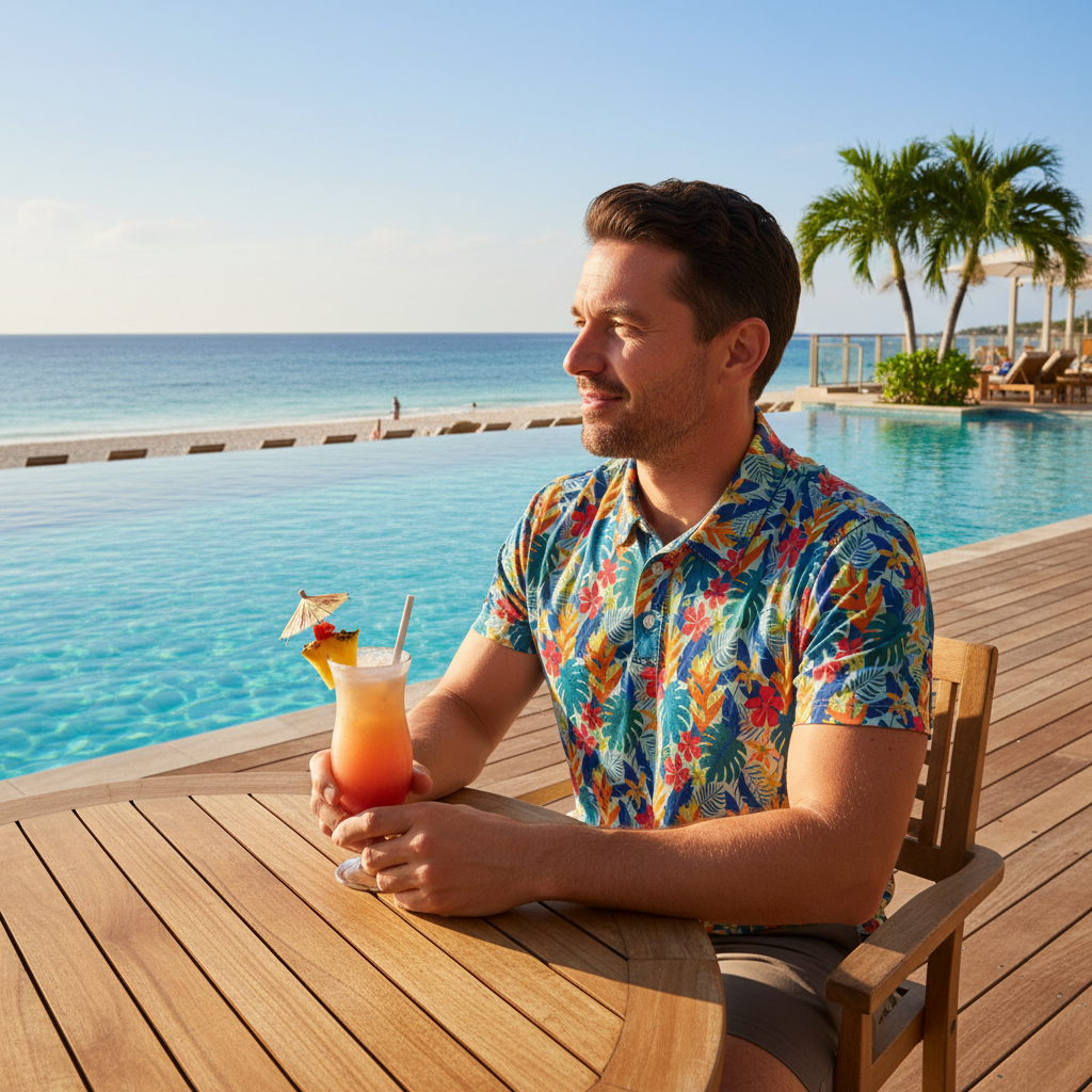 Tropical Beach Flowers - Hotel Terrace