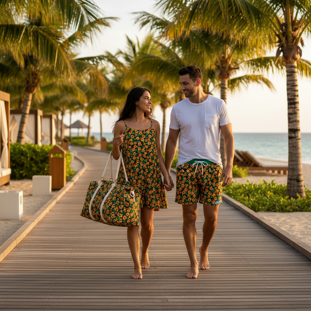 Tropical Gardens on Black — Image 2 Couples Boardwalk