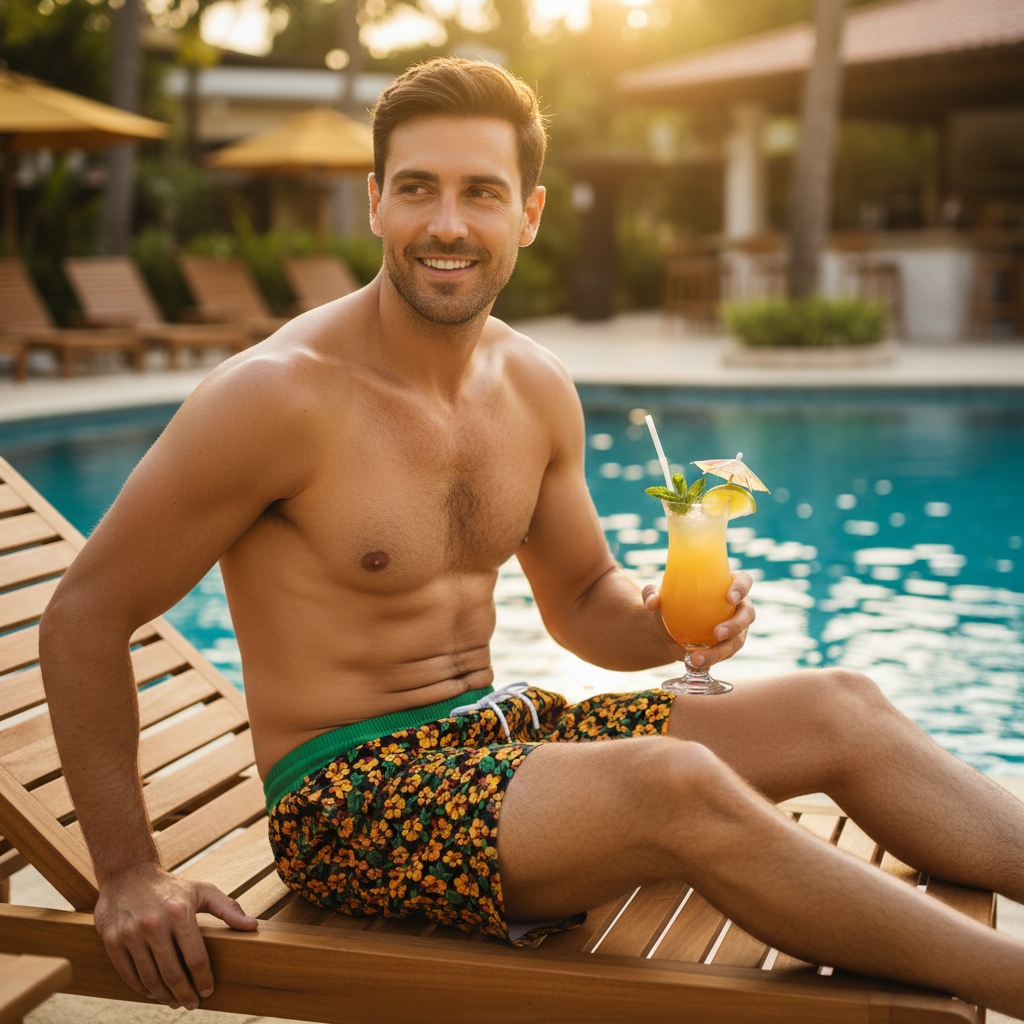 Tropical Gardens on Black — Image 3 UGC Poolside