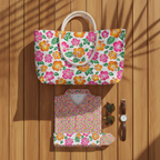 Tropical Gardens on White - Flat Lay