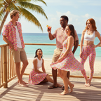 Tropical Gardens on White - Group
