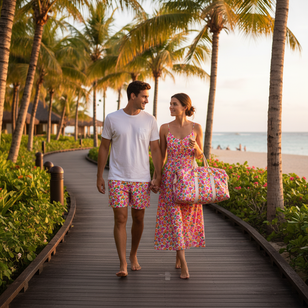 Tropical Gardens on White — Image 2 Couples Boardwalk