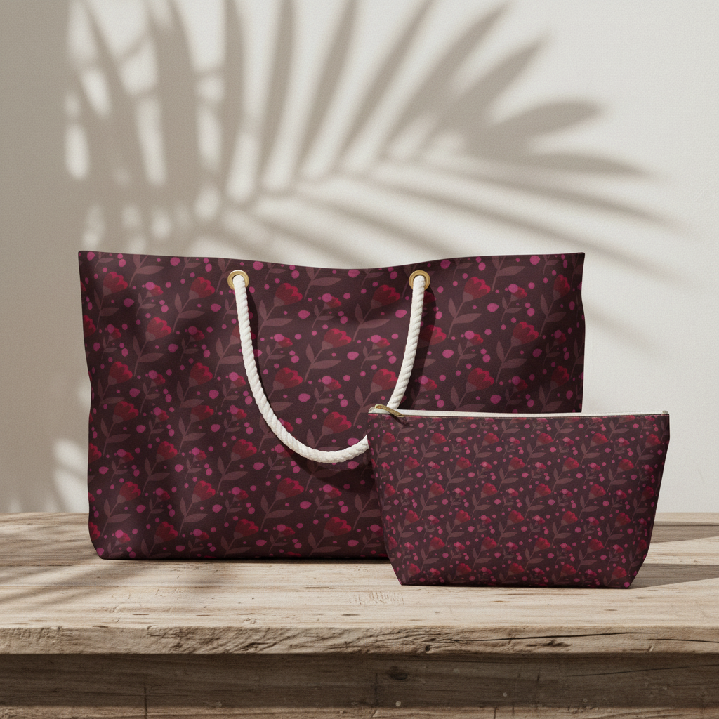 Weekender + Cosmetic Bag Detail