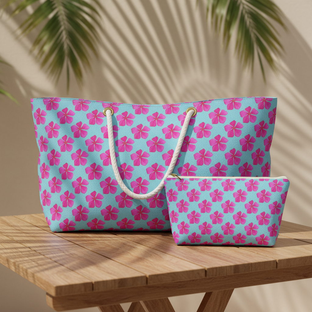 Weekender + Cosmetic Bag Detail