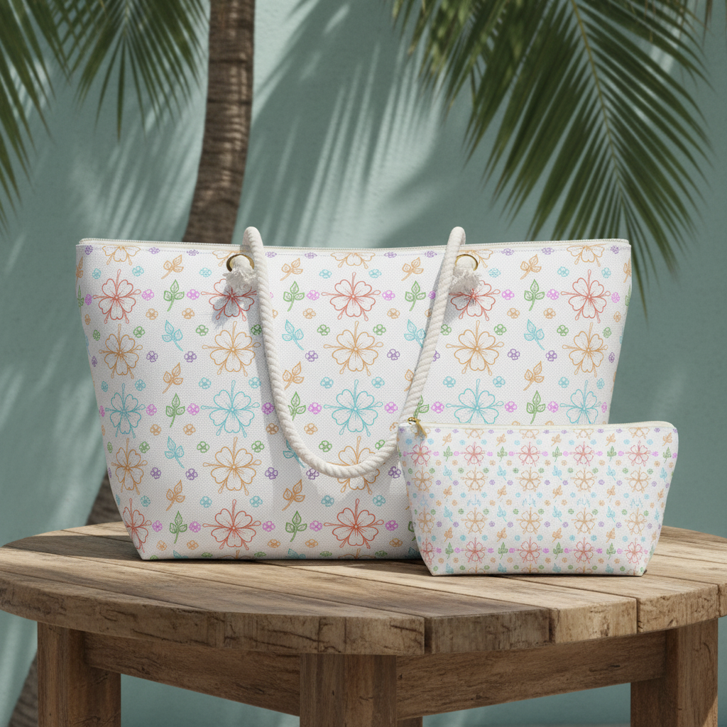 Weekender + Cosmetic Bag Detail