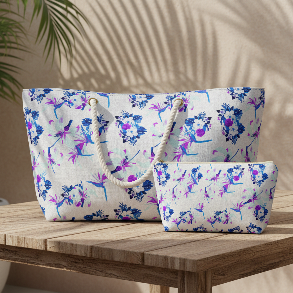 Weekender + Cosmetic Bag Detail